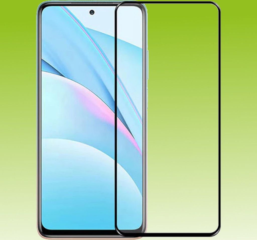 Für Xiaomi Redmi Note 10 / Poco M3 Pro 3D Display Full LCD H9 Hart Glas Schwarz Folie Panzer