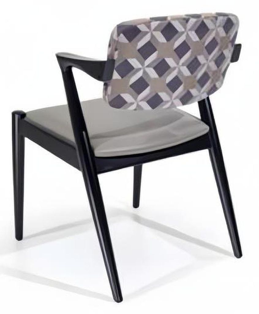 Polsterstuhl Moderne Design Textil Stuhl Grau Esszimmer Luxus Möbel