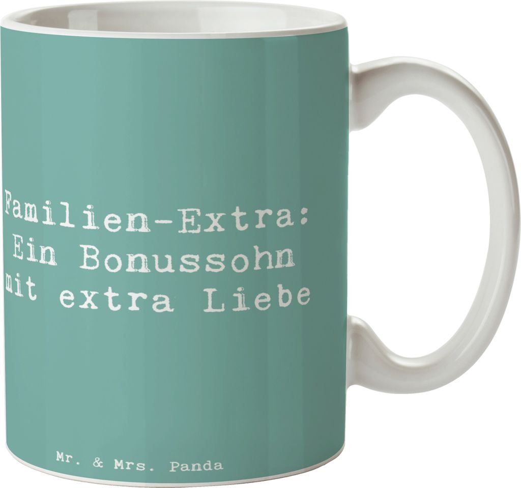 Mr. & Mrs. Panda Tasse Spruch Bonussohn Liebe - Meeresbrise Produktbild 