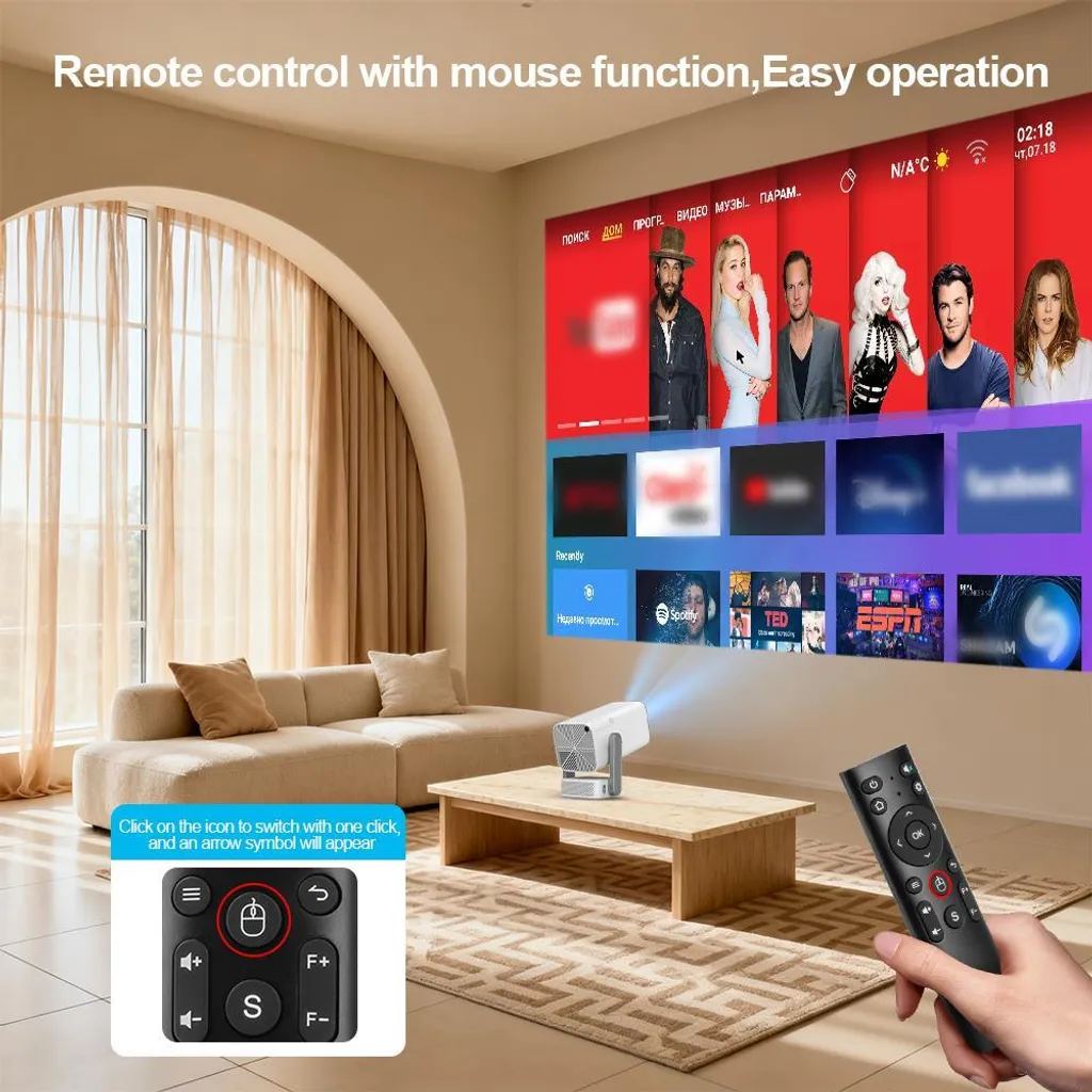 Vidéoprojecteur sans fil Android - Projecteur LED connecté Série-S - 3