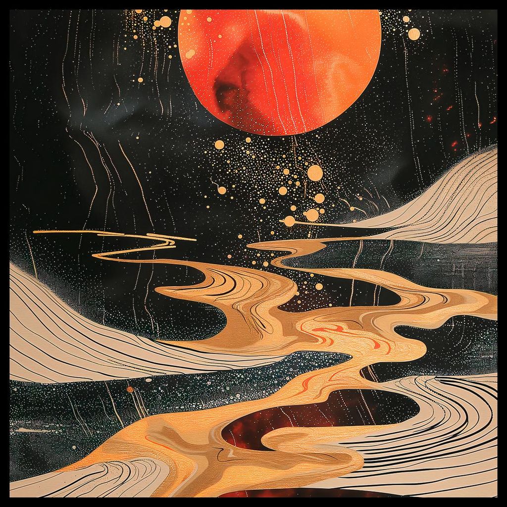 Plakat 50x50cm Planetarischer Tanz