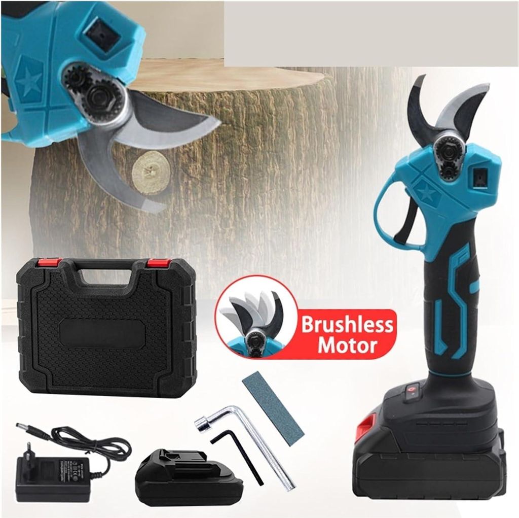 Astschere bš¹rstenloses Werkzeug Akku-Trimmer Obstbaumschere 18V Scharf, kraftvoll und sauber, Set, 3