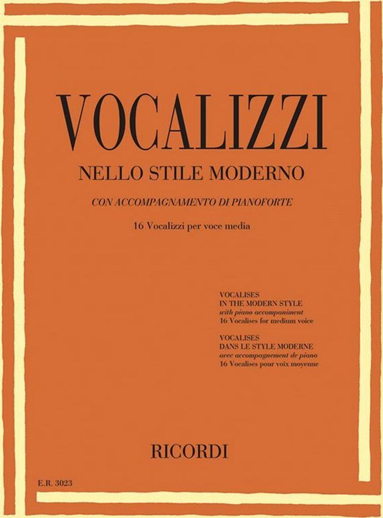 Vocalizzi nello stile moderno Medium Voice and Piano Buch