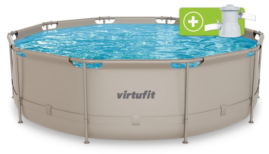 VirtuFit - Piscine ronde - Ø 366 x 100 cm - Beige - Inclut Image du produit 