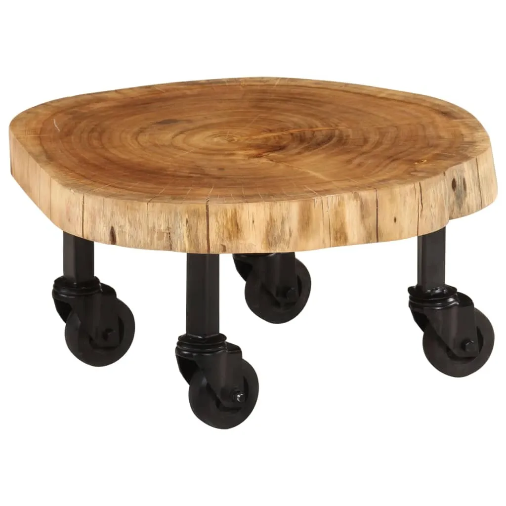 Table basse en acacia massif 60x55x25 cm - Table de salon robuste bois