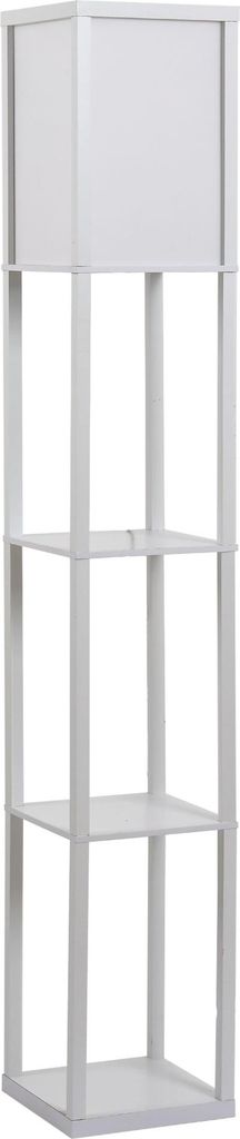 Holz Stehlampe mit Regalen 160 cm für Wohn- und Schlafzimmer, 26x26 cm ohne Glühbirne