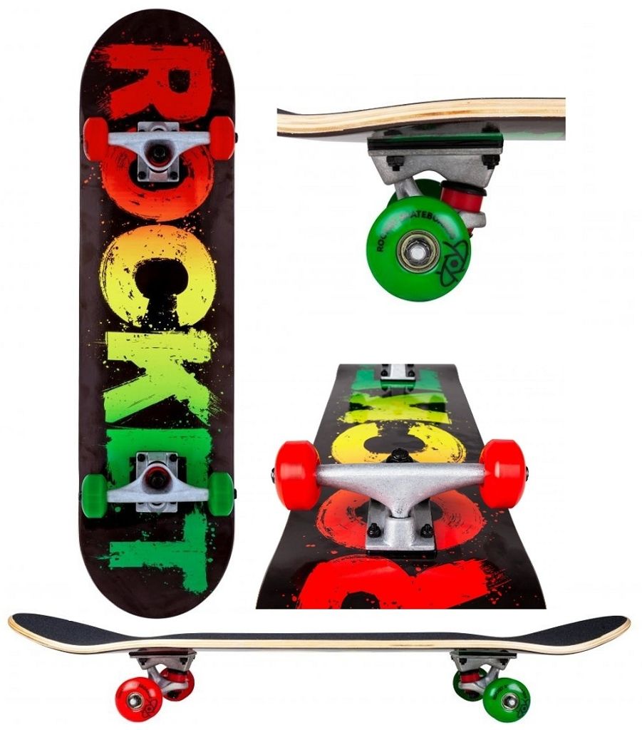 Skateboard Rocket Rasta Fade 8 In Mix Image du produit 