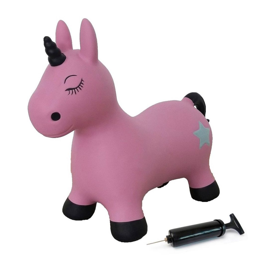 Skákací zvířátko Unicorn Pink s pumpičkou Obrázek produktu 