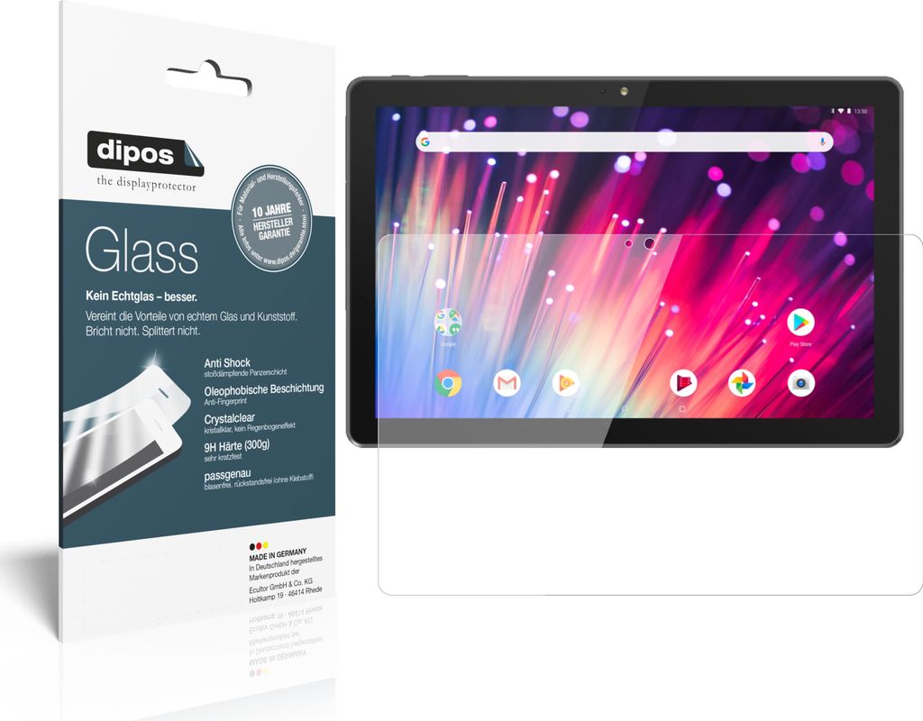 1x Schutzfolie für Peaq PET 100 - Anti-Shock 9H Folie dipos Glass Kunststoffglas