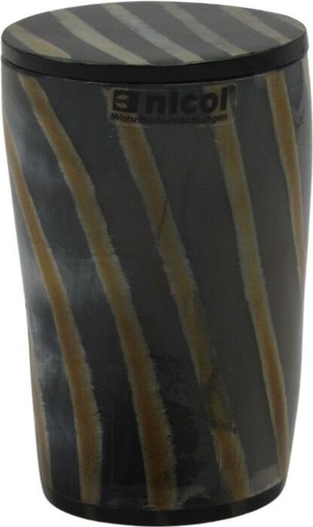 Nicol Dose Kosmetik Behälter Box Accessoires Schmuck Aufbewahrung natürliches Horn Handarbeit Ines