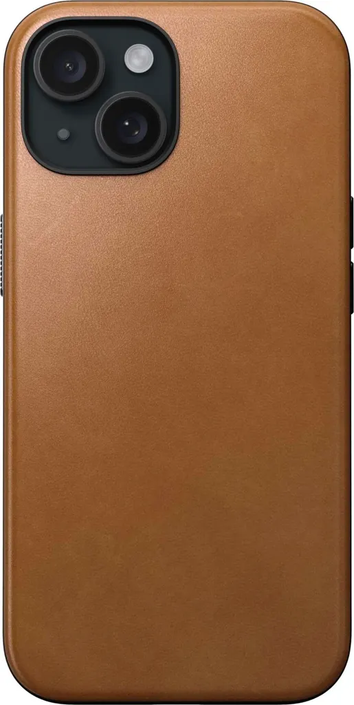 Coque Nomad iPhone 15 Cuir English Tan : Protection Élégante sans Rayures