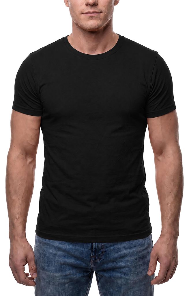 Mivaro Herren T-Shirt Basic mit Rundhals – 100% Baumwoll Produktbild 