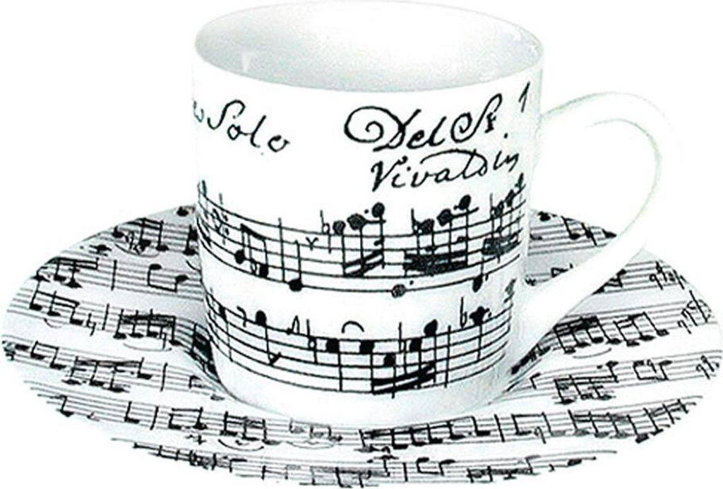 Könitz Vivaldi Libretto Weiß Espresso Set, 2-tlg., Espresso Immagine del prodotto 