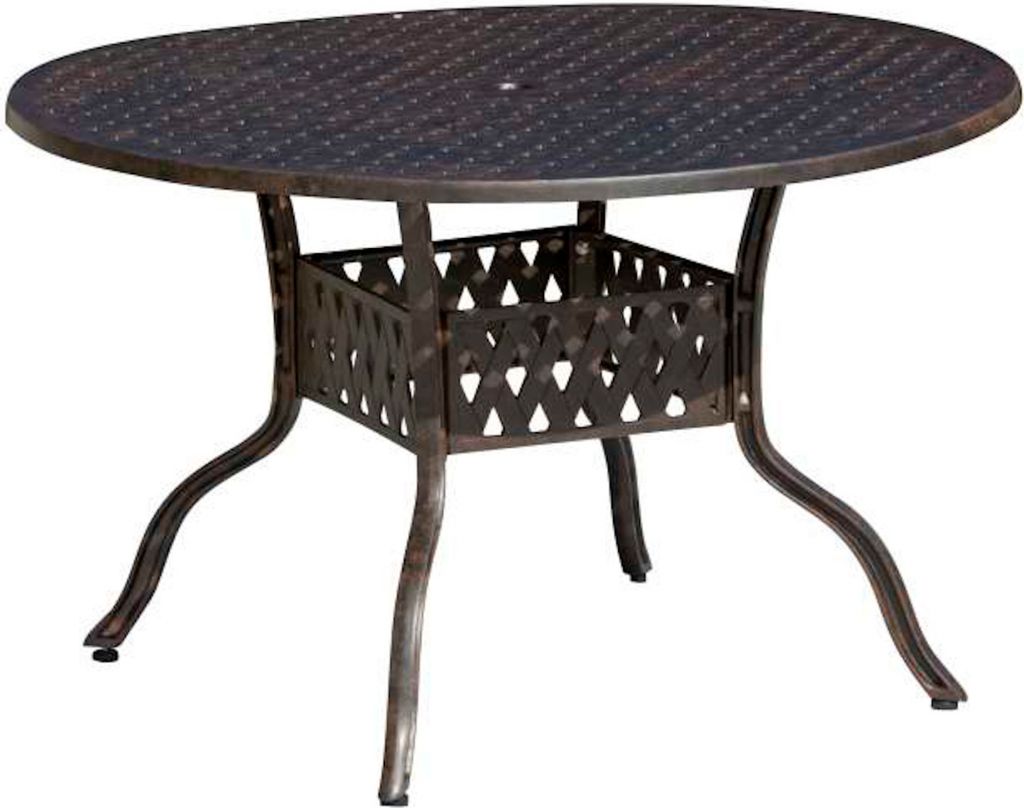 Inko Gartentisch Terrassentisch Esstisch Alu-Guss bronze Form/Größe nach Wahl Ø 120 cm