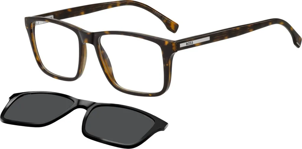 Lunettes pour Hommes Boss 1896/C Havana avec Clip Solaire Amovible