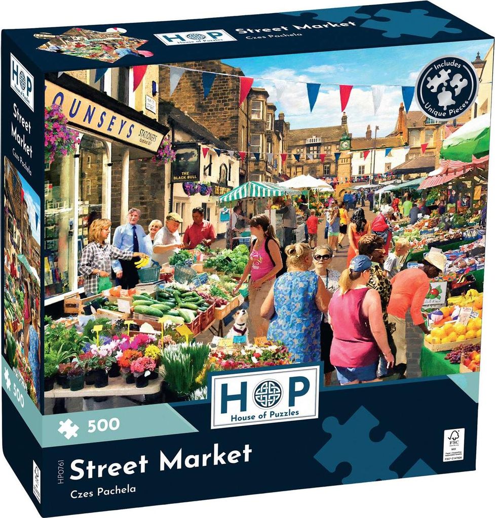 Straßenmarkt 500-teiliges Puzzle