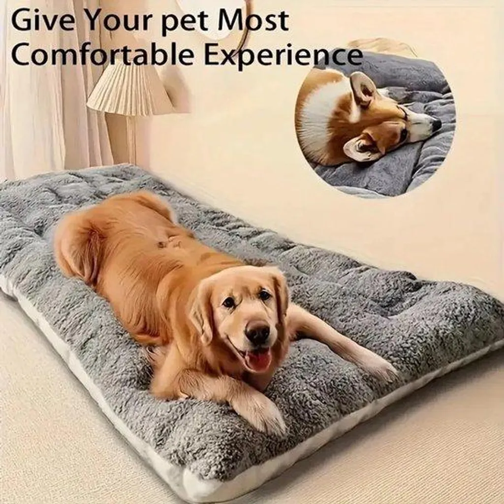 Couchage pour grand chien rembourré et confortable en polyester