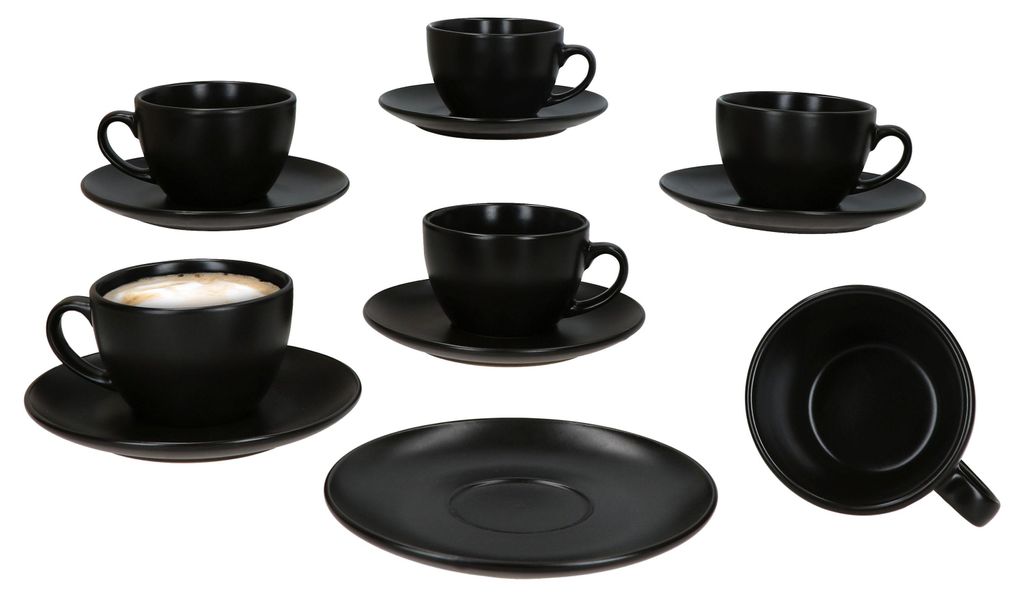 set di 6 tazze da caffè Panther con piattini per 6 persone Immagine del prodotto 