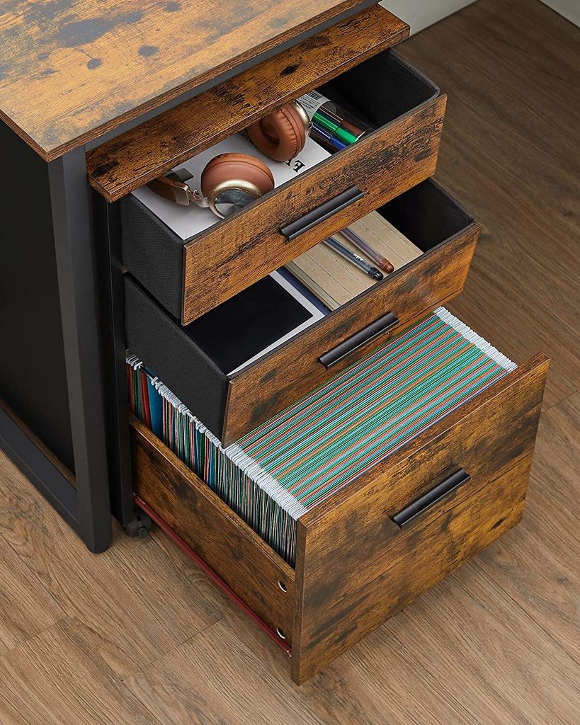 VASAGLE Aktenschrank Rollcontainer, Büroschrank, mit 3 Produktbild 5