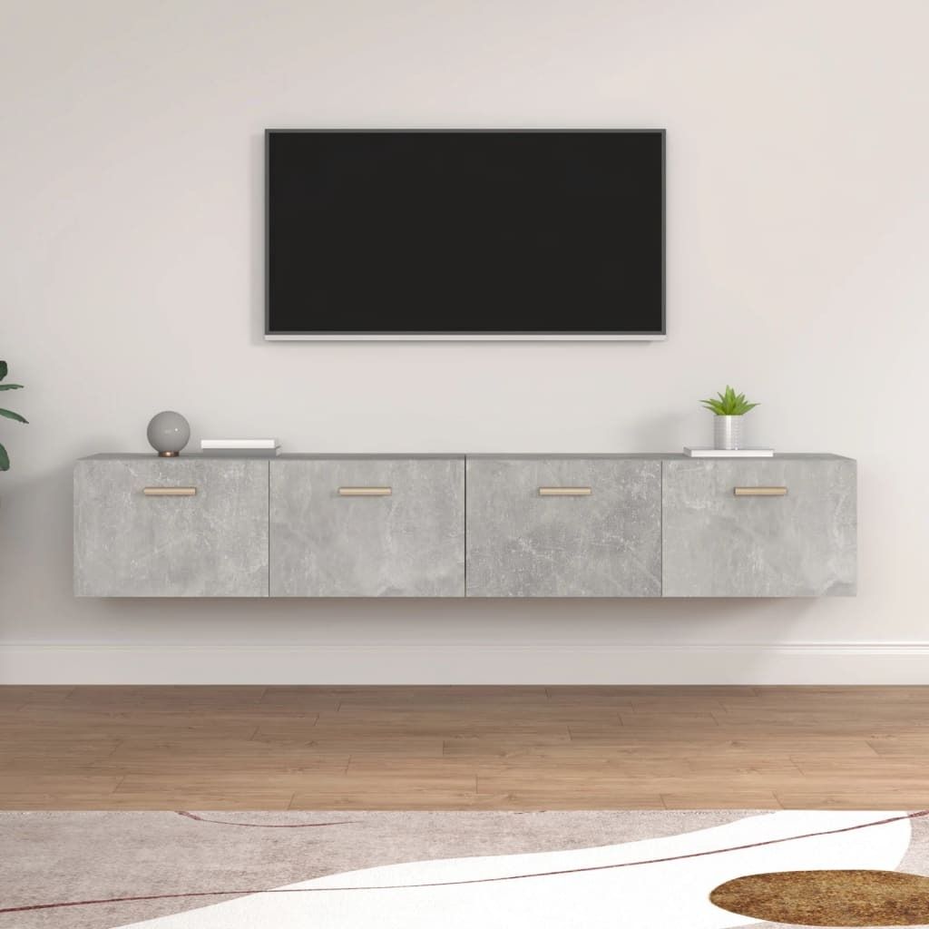 Eleganten-Stil Wandschränke 2 Stk. Betongrau 100x36,5x35 cm Holzwerkstoff DE1624156