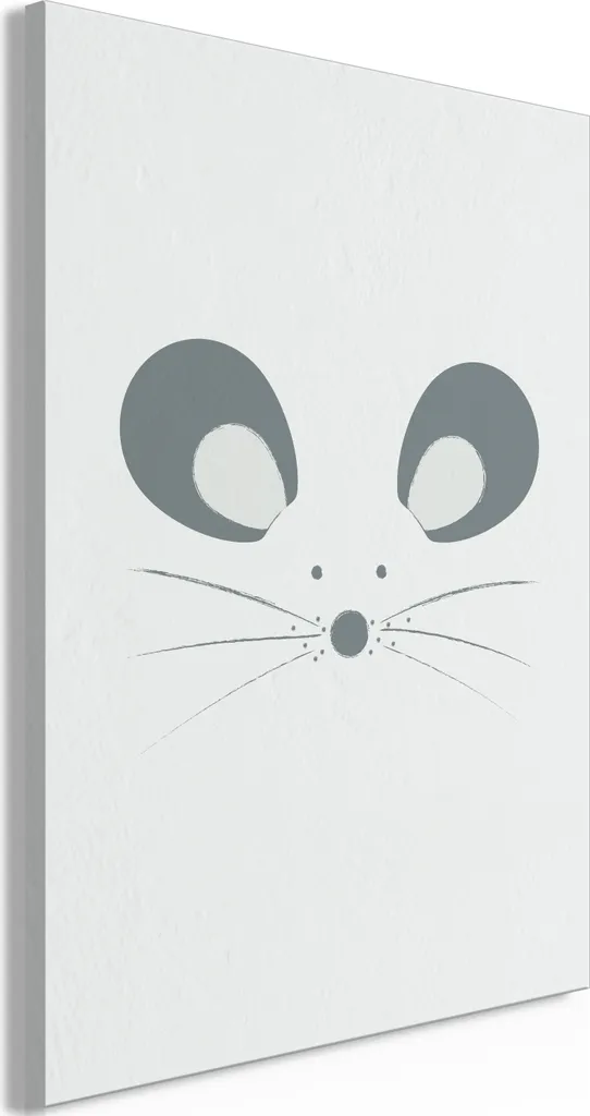Quadro in Tessuto Non Tessuto 80x120 Curious Mouse - Alta Risoluzione