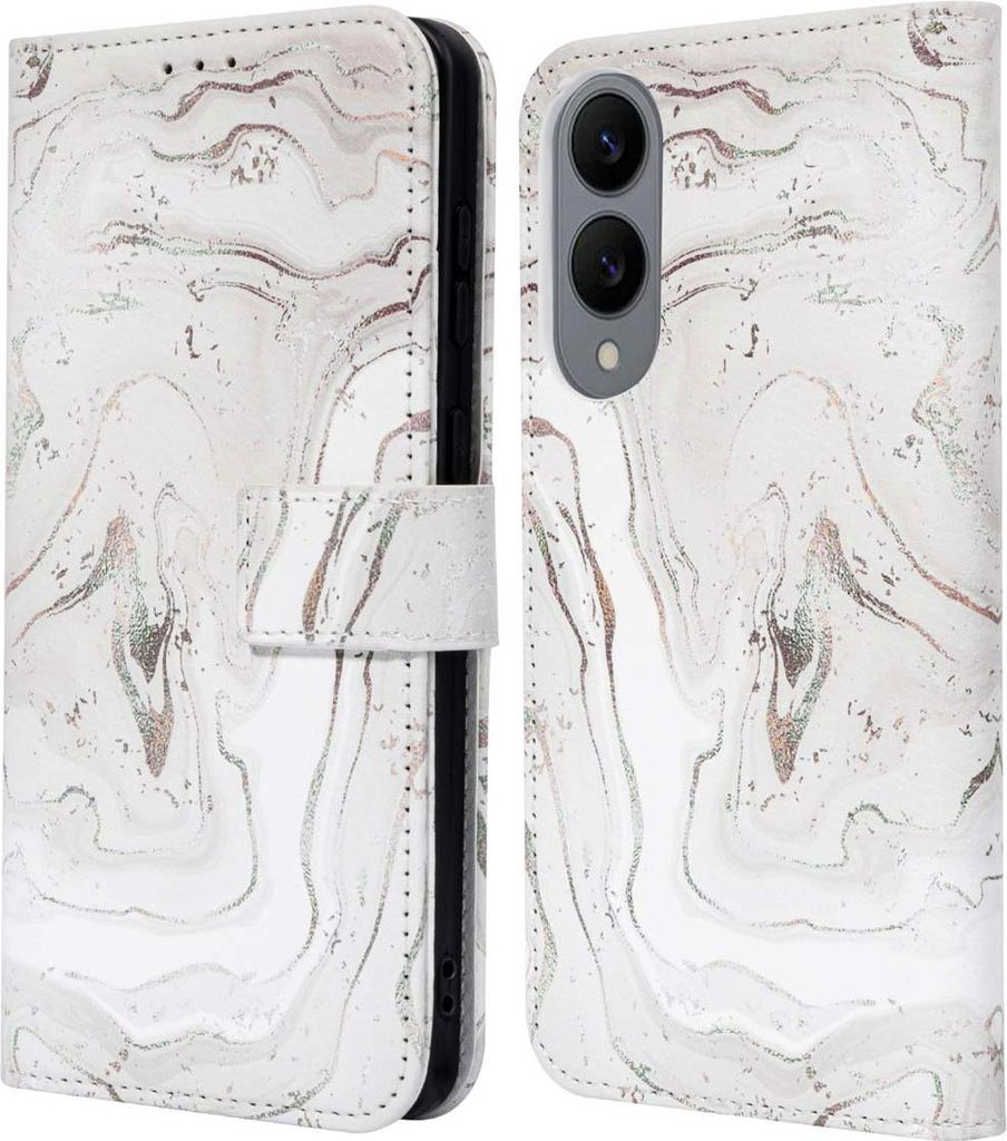 imoshion Design Klapphülle Samsung Galaxy S25 Edge - Sandy Marble