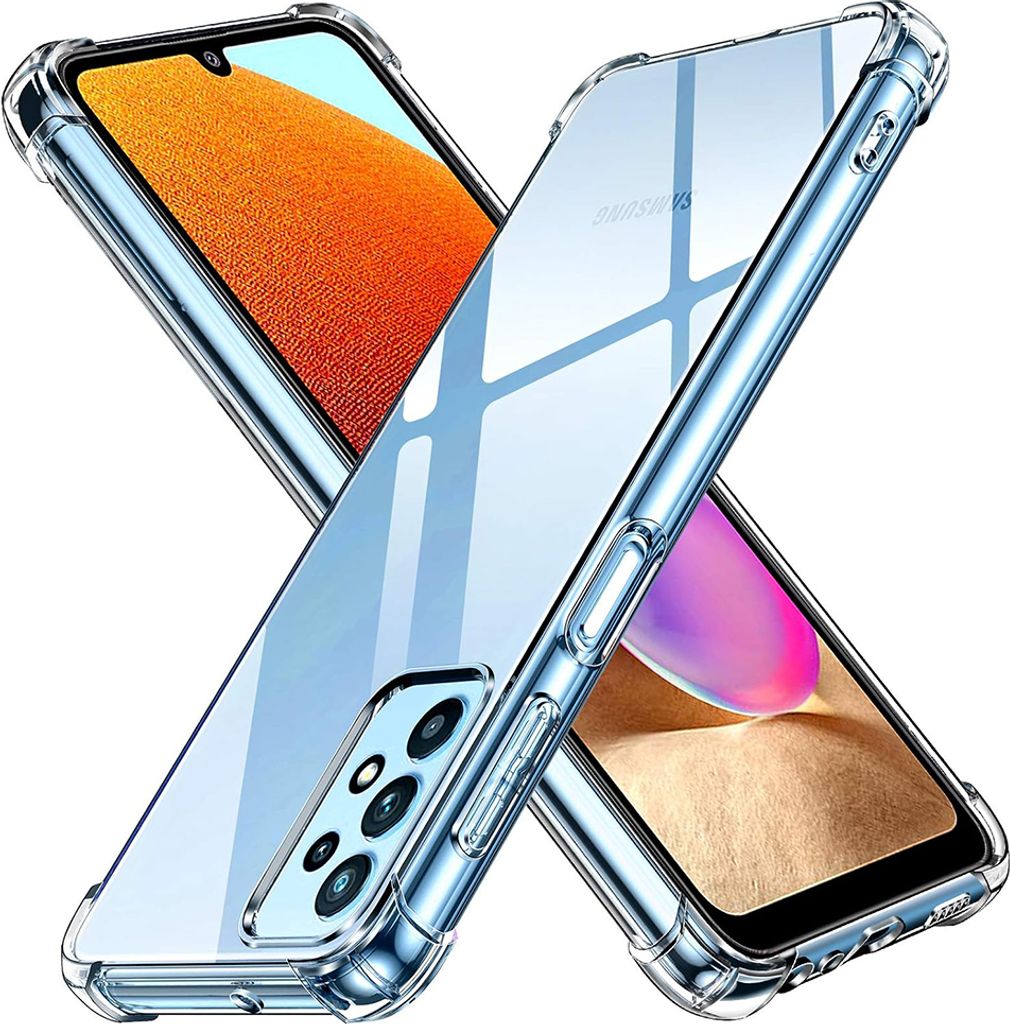 Techsuit Shockproof Back Cover Hülle für Samsung Galaxy A32 - Transparent