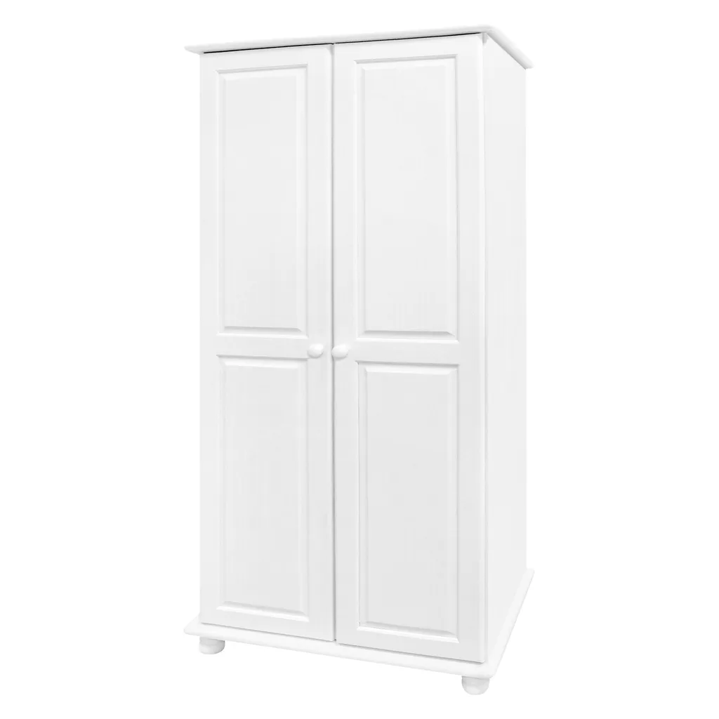 Armoire blanc laqué 2 portes 8860B : Finition brillante et moderne