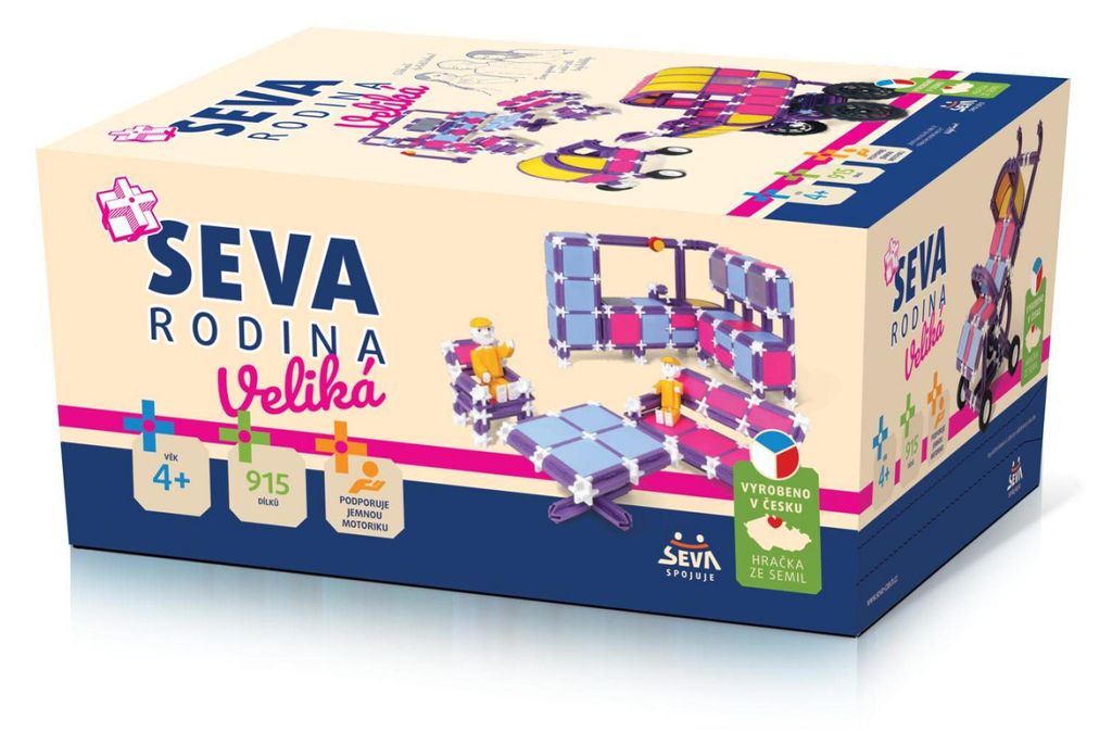 Set di costruzioni SEVA FAMILY Grande in plastica 915 pezzi Immagine del prodotto 