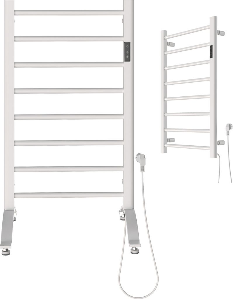 Granitan | Heizkörper Resa 80/50 - Weiß - Modernes Design - Freistehend mit Timer