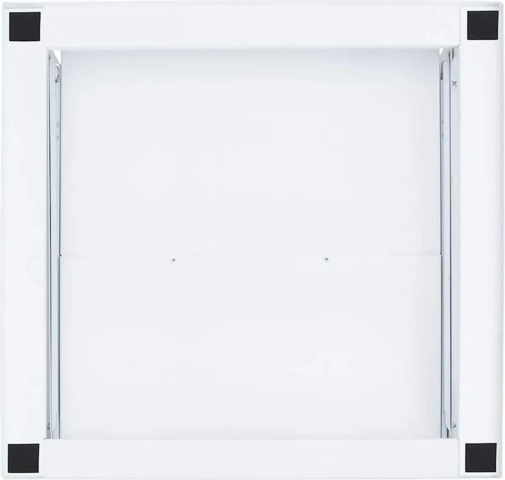 Support machine à laver vidaXL en acier blanc - Tablette extensible - 5