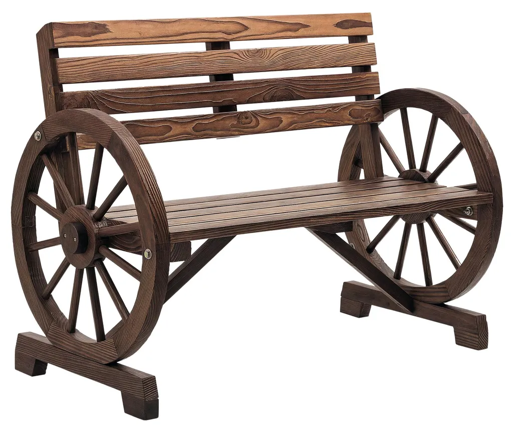 Banc de terrasse design rustique pour 2 personnes en bois de sapin