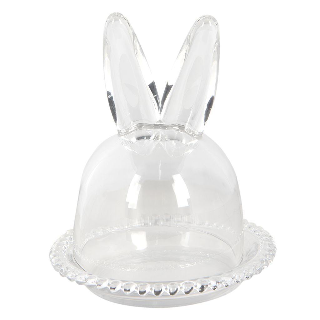 Clayre & Eef Glocke Kaninchen Ø 14x16 cm Glas Produktbild 