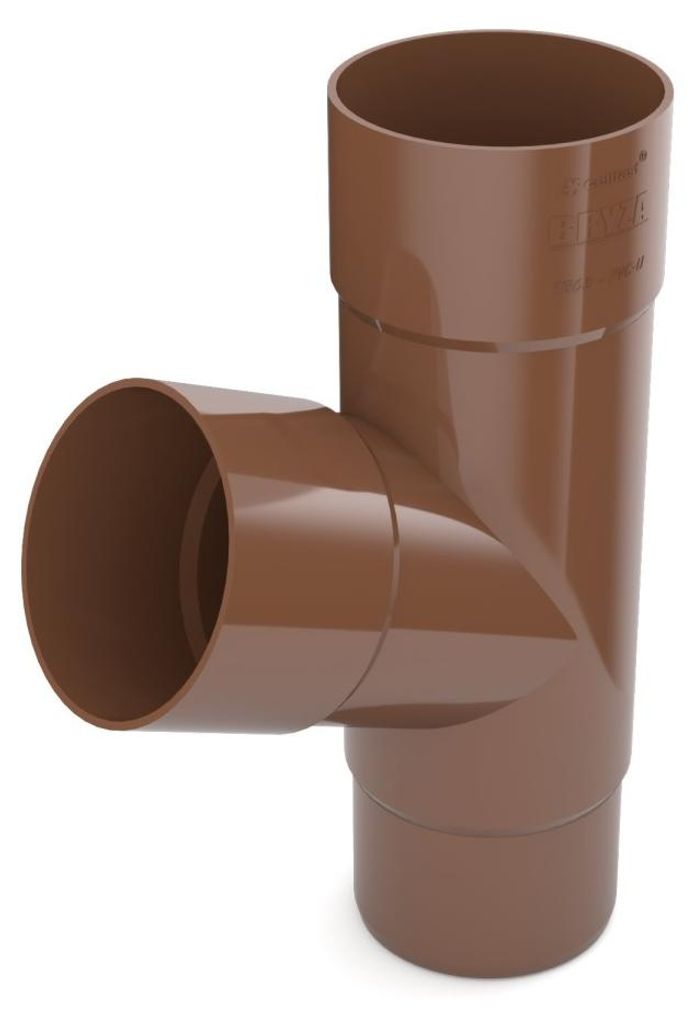 BRYZA Abzweigrohr aus Kunststoff Ø 63 mm, Braun RAL 8017 Produktbild 