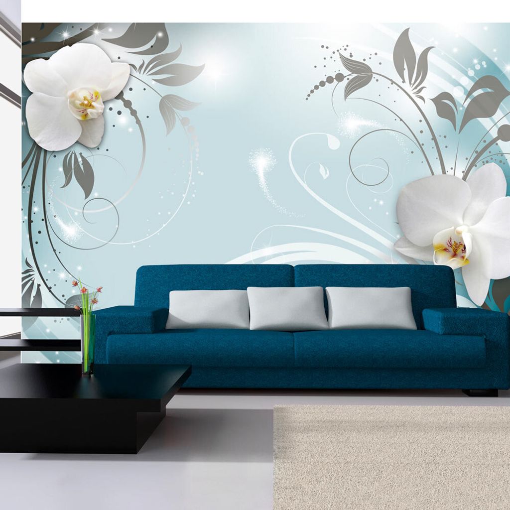 Fototapete selbstklebend Blumen Orchidee 294x210 cm Tapete Wandtapete Wandbilder Klebefolie Dekofolie Tapetenfolie Wand Dekoration Wohnzimmer - Orn...