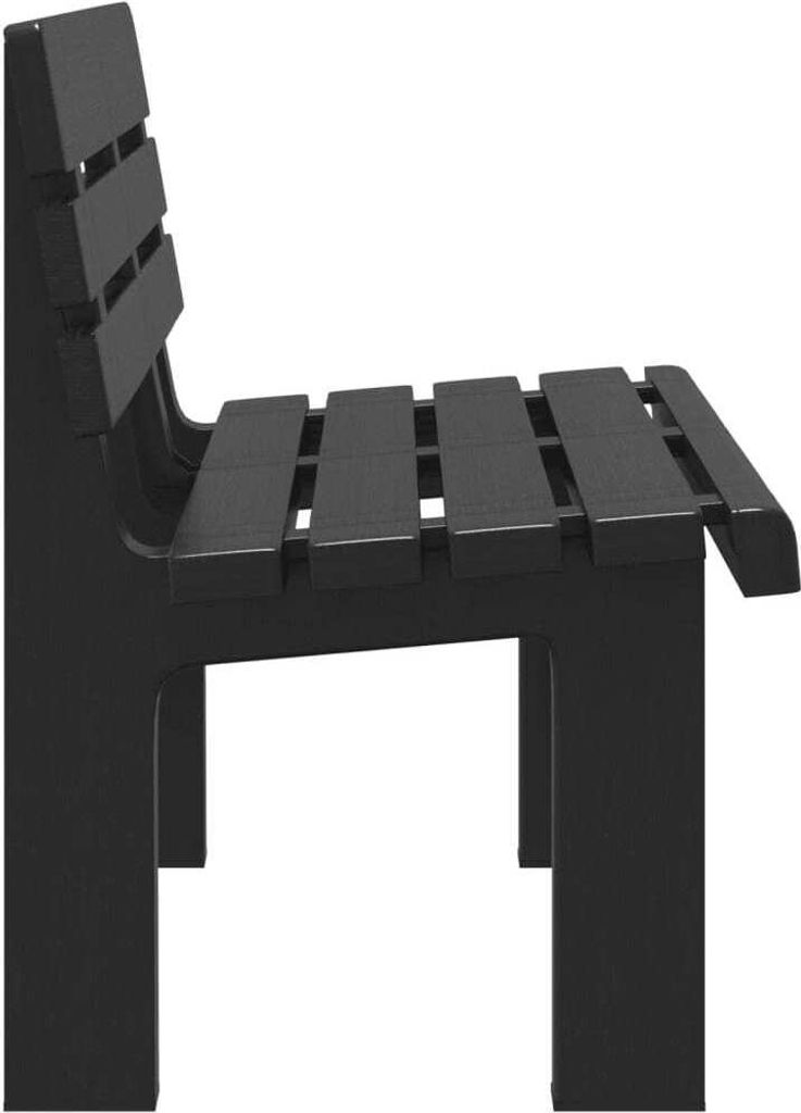Design Gartenbank Anthrazit 110x52x71 cm Polypropylen, Produktbild 5