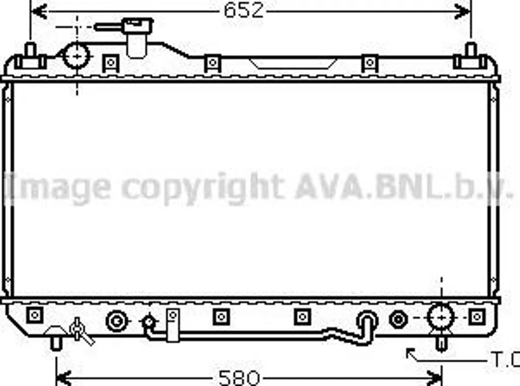 Radiateur moteur AVA TO2298 pour réparer le système thermique du RAV 4
