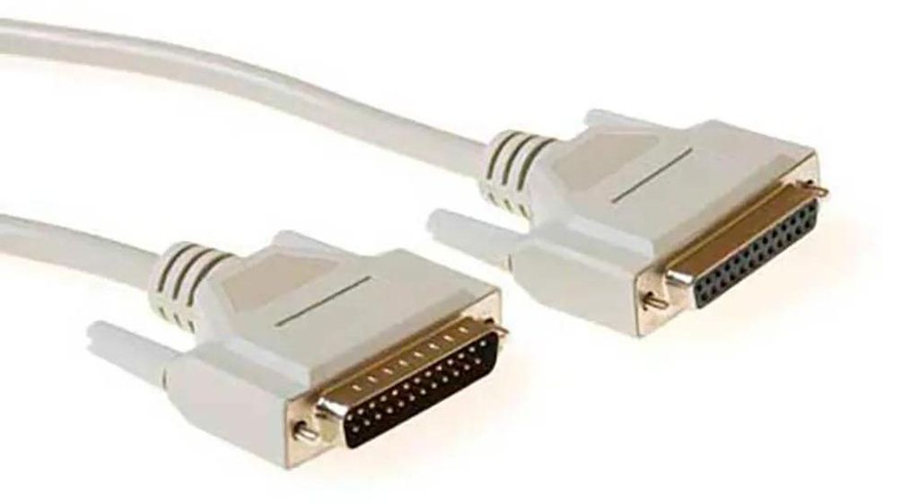 ACT 15.0m 25 pin D-sub, M/F, Elfenbein, 15 m, 25 pin D-sub, 25 pin D-sub, Männlich, Weiblich
