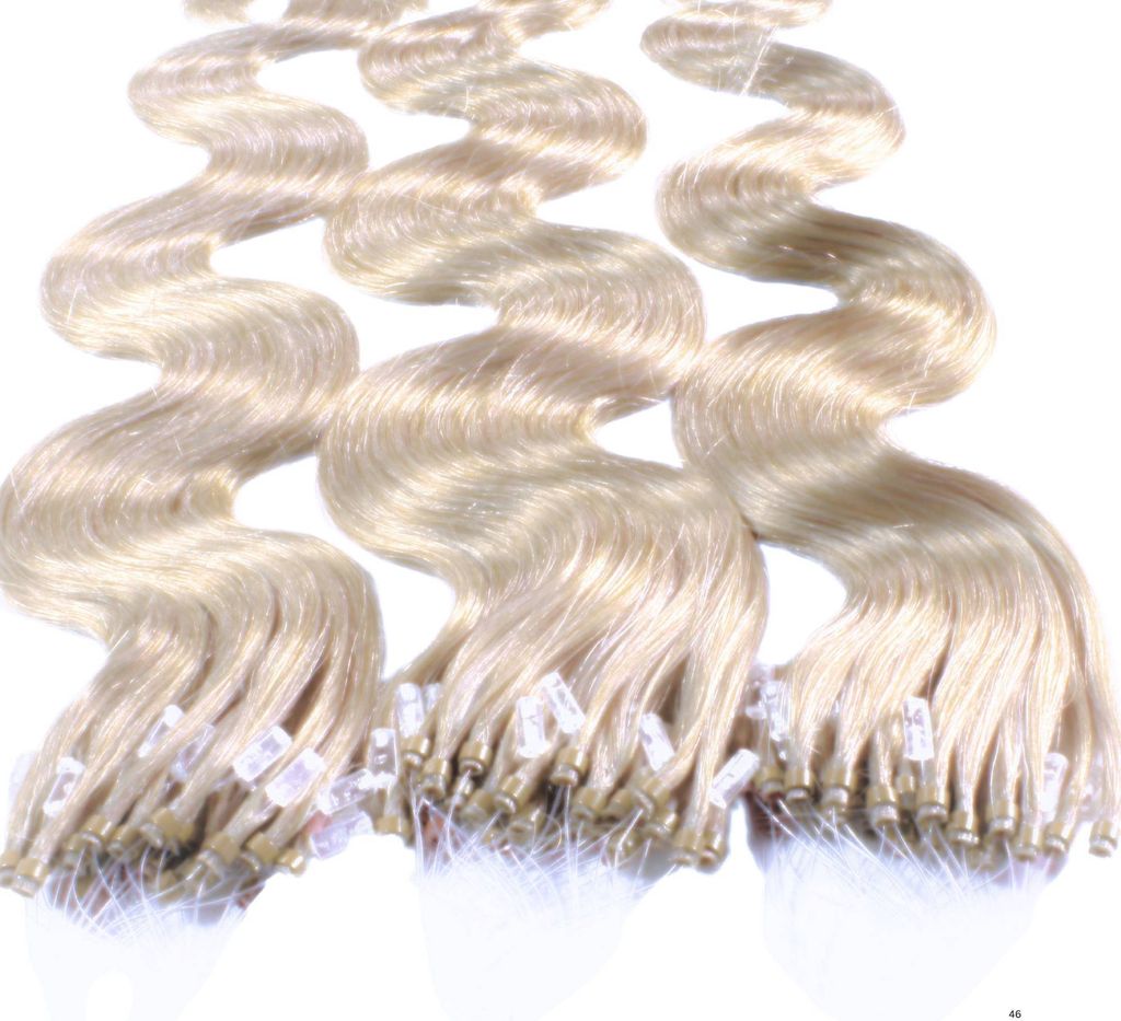 hair2heart Microring Extensions Echthaar Gewellt - 25 Produktbild 