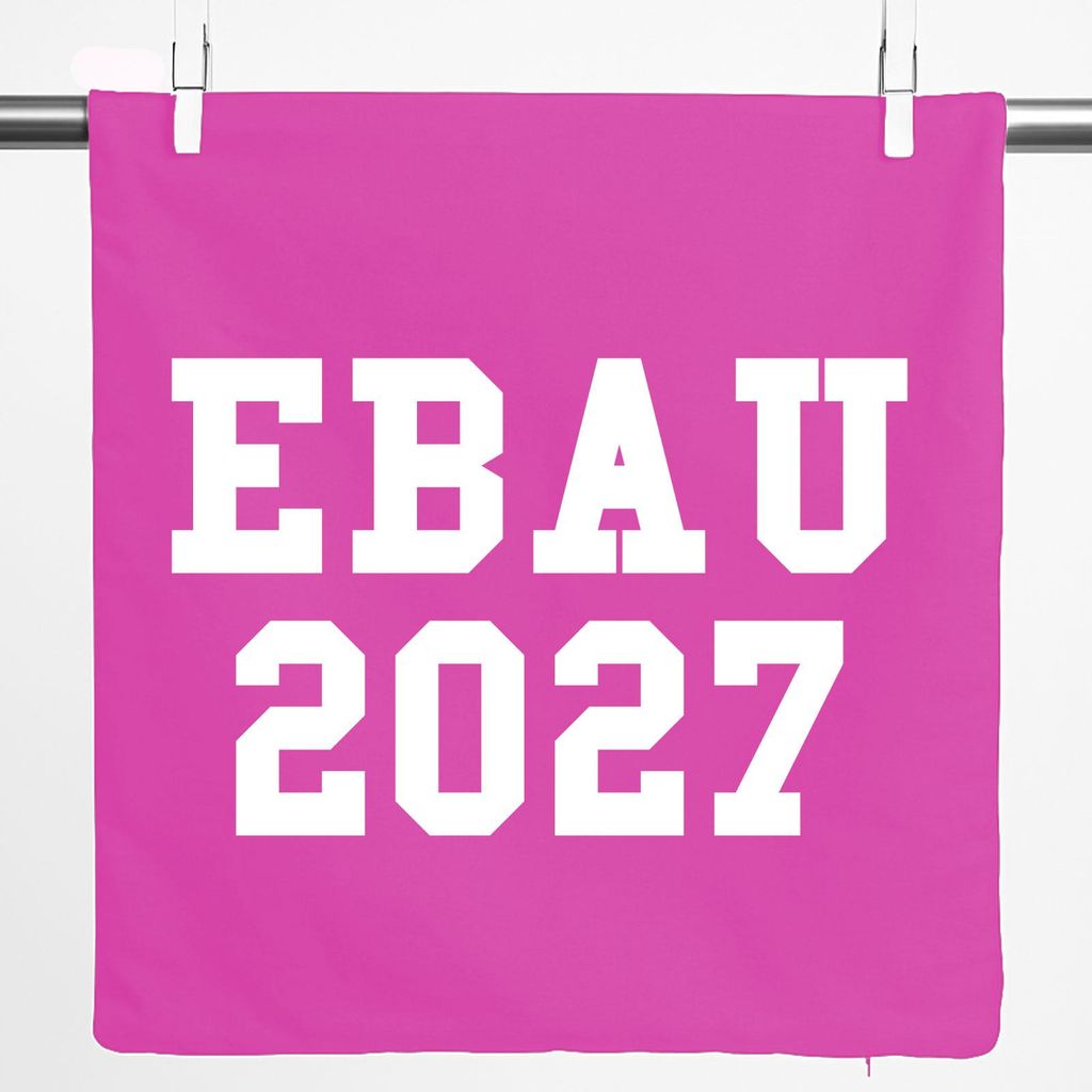 Huuraa Kissenbezug EBAU 2027 Abschluss Spanien 40x40cm Fuchsia Baumwolle Dekokissenbezug Geschenkidee