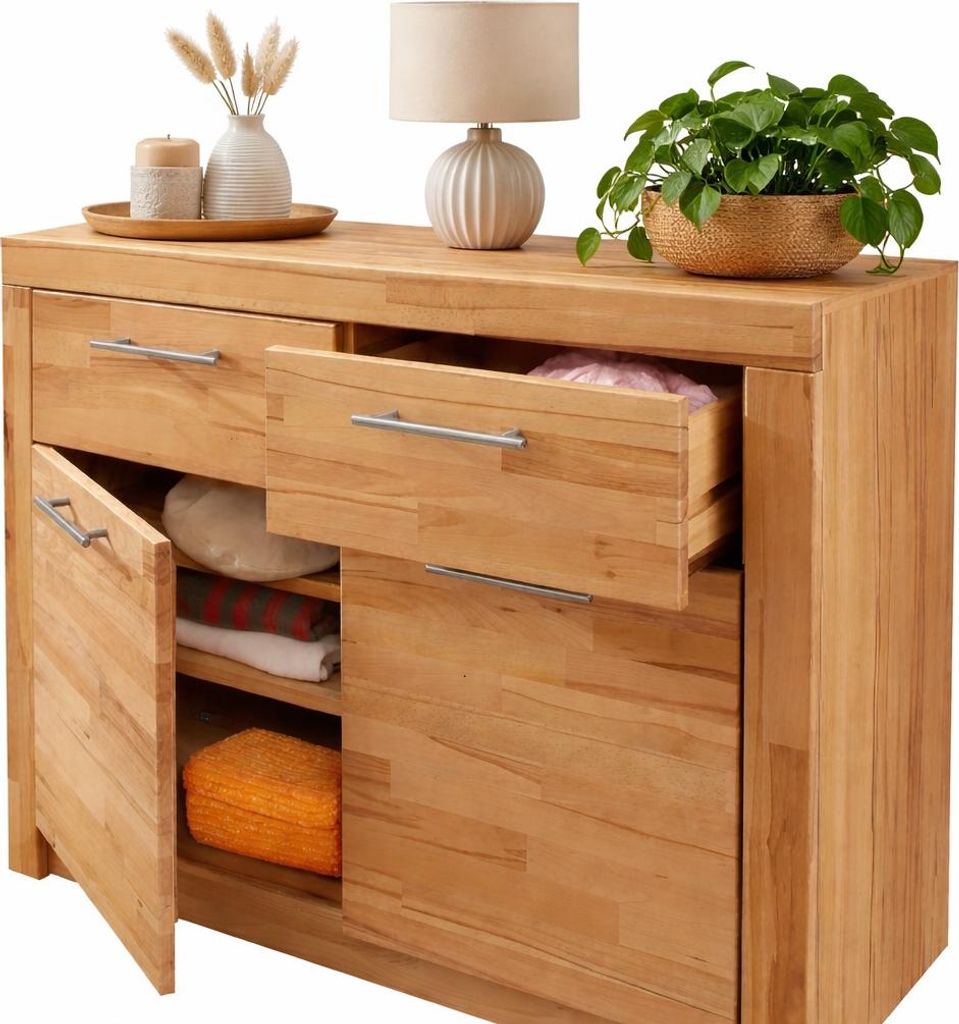 Anrichte Kernbuche Garderobenkommode Schubkastenschrank Produktbild 