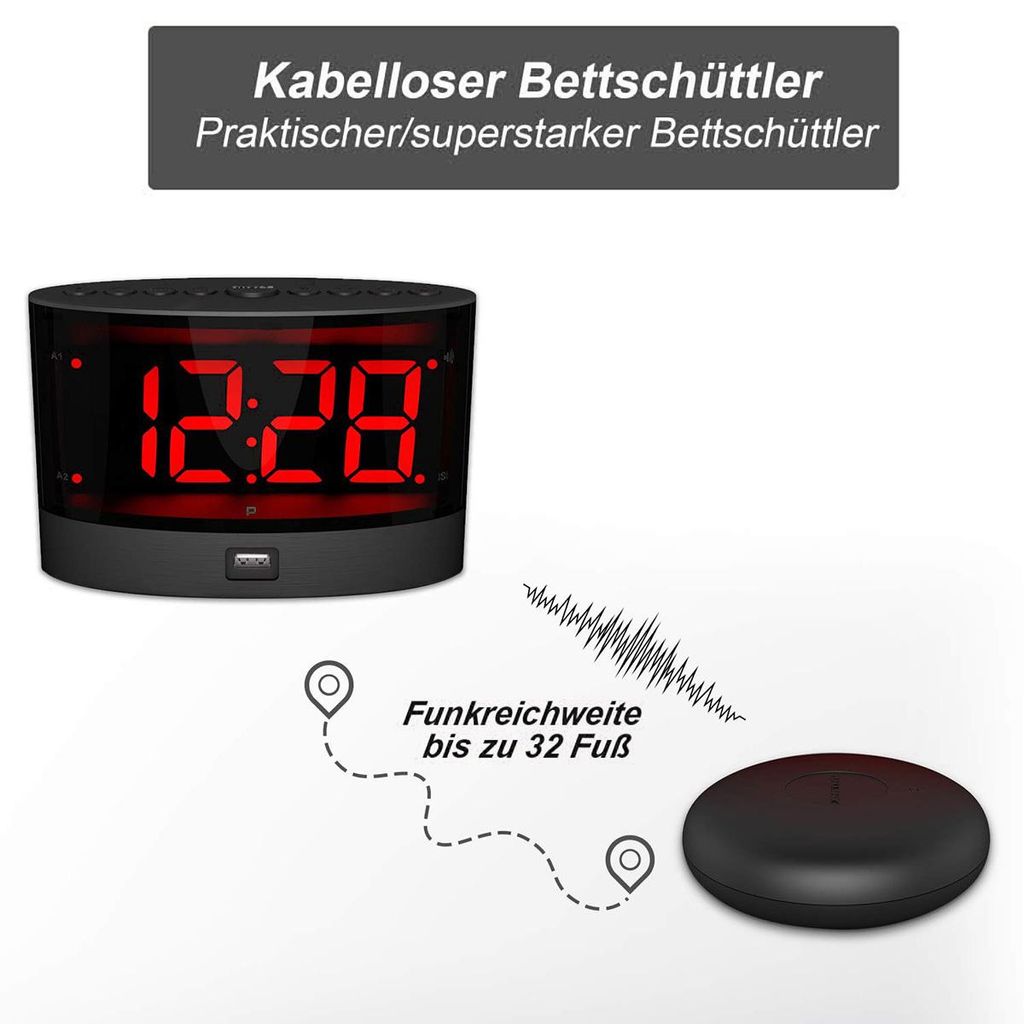 wecker für tiefschläfer vibration Geräuschloser Alarm-Armband Vibrierender Wecker Geräuschloser  Handgelenk-Schockwecker Vibrationsarmband Vibrierender Wecker für  Tiefschläfer main image 0