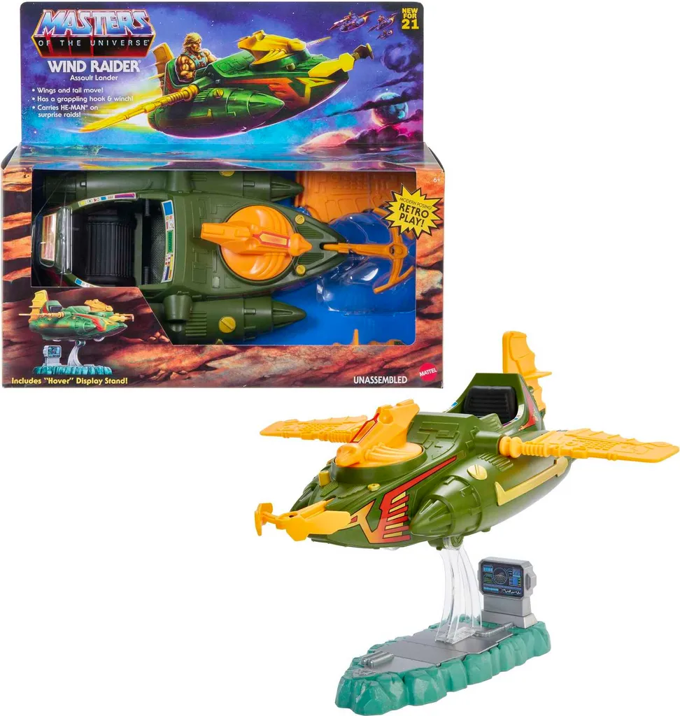 Wind Raider MOTU avec Grappin et Ailes Mobiles - Véhicule de Collection