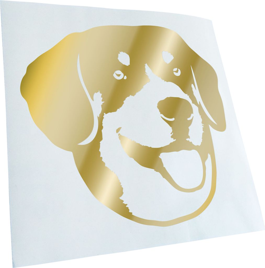 Kiwistar - Autoaufkleber - English Bucher Mountain Dog - Goldchrom - 24x22cm - Aufkleber für Auto, Laptop, Fahrrad, LKW, Motorrad Mehrfarbig JDM D...