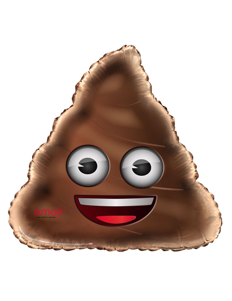 Riesiger Emoji-Aluminiumballon Kothaufen 80cm braun
