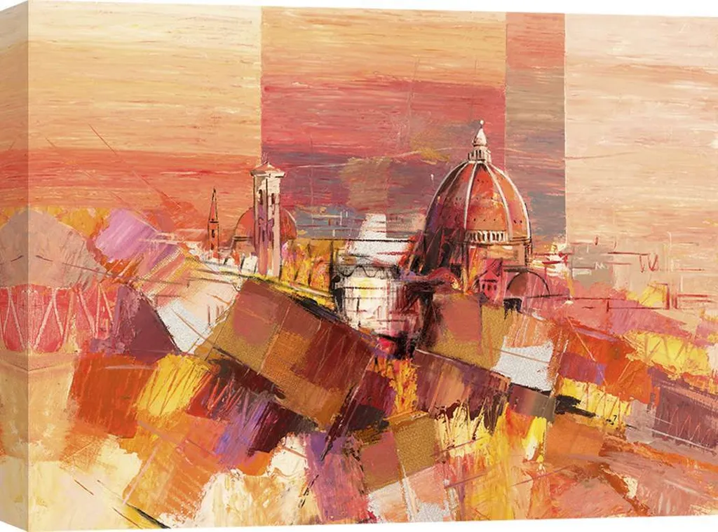 Tableau Florence abstrait Luigi Florio en toile canevas premium 120x90