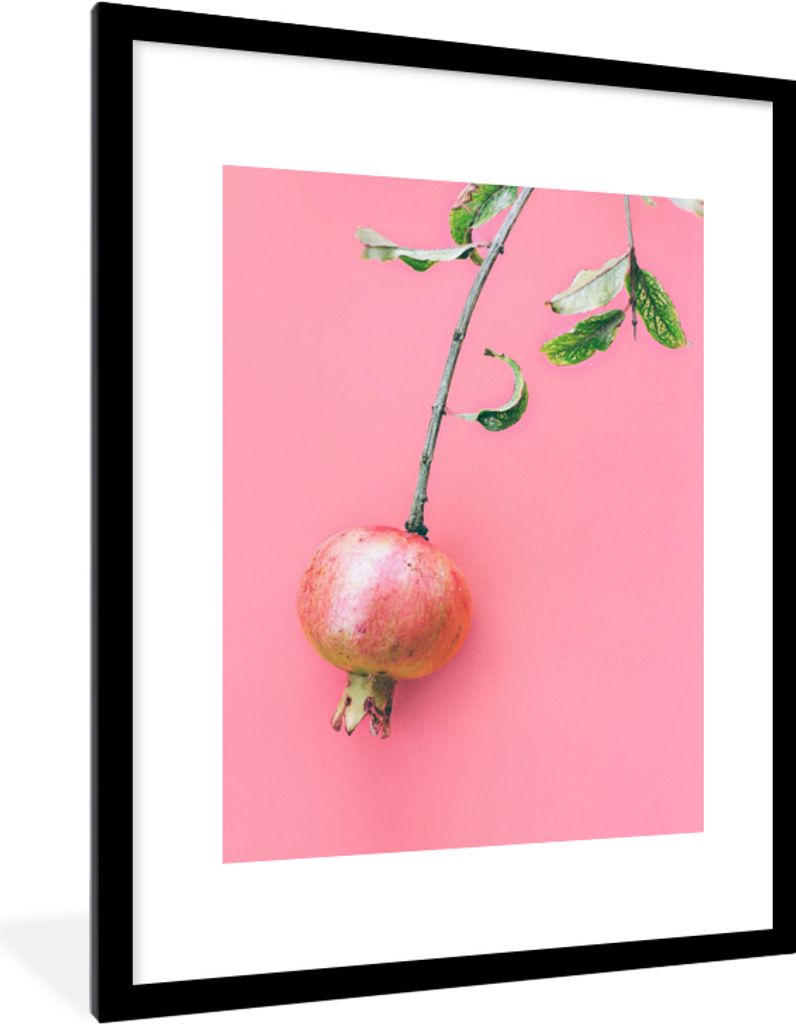 MuchoWow Gerahmtes Poster Pflanzen - Sommer - Rosa 60x80 cm - Poster mit Schwarzem Bilderrahmen Wandposter Rahmen Foto Bilder - Wohnzimmer - Deko...