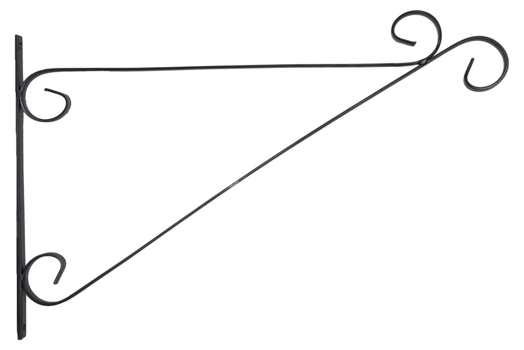 Haken Schnörkel XL Blumen Ampel 48 cm Wand Halterung Deko Produktbild 