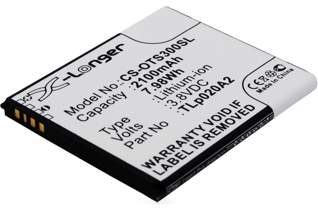 Akku für Alcatel OT-5050X Li-Ion 3,8 Volt 2100 mAh schwarz Produktbild 