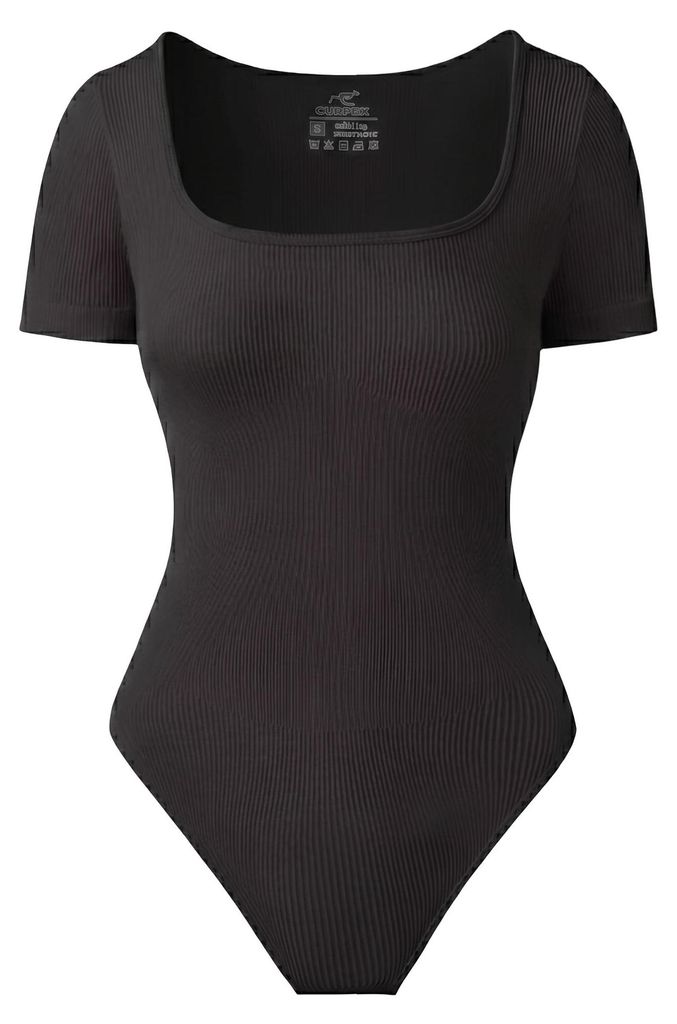 Damen Body mit Formeffekt Kurzarm Basic Trainings-Sport Produktbild 